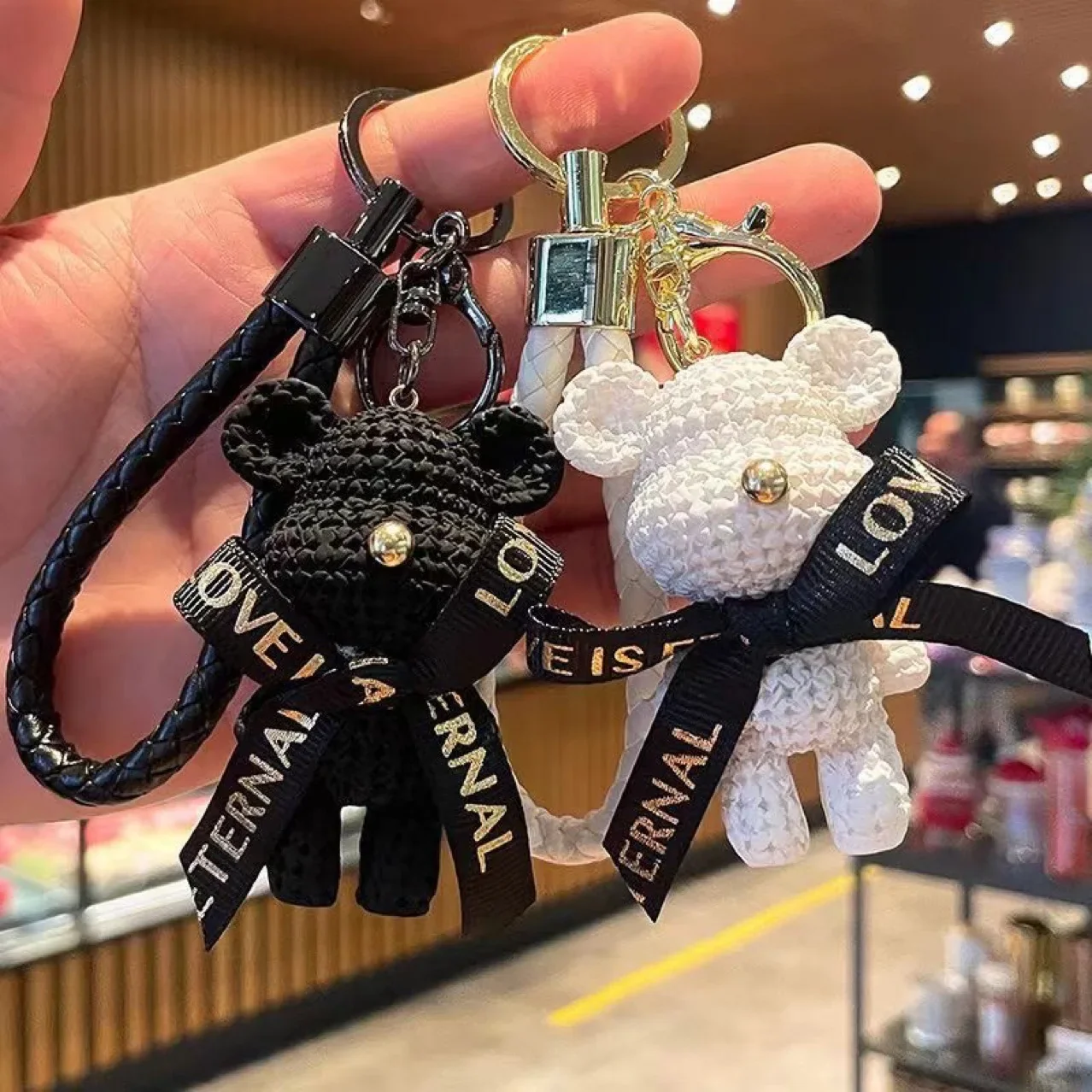 Bear Keychain (Gold Edges)